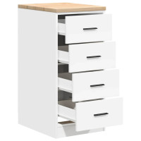 Produktbild för Förvaringsskåp för garage vit 40x51x85 cm massivt trä furu