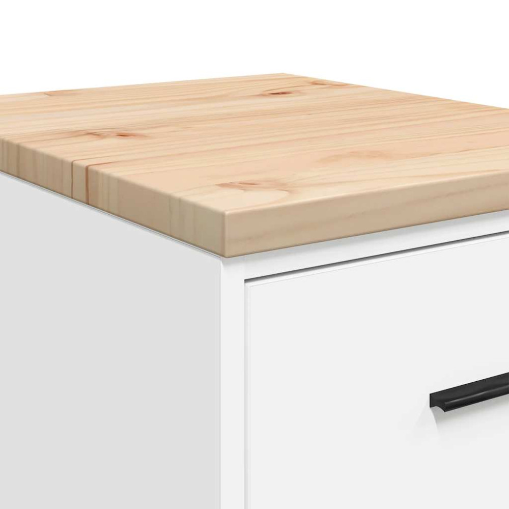 Produktbild för Förvaringsskåp för garage vit 40x51x85 cm massivt trä furu