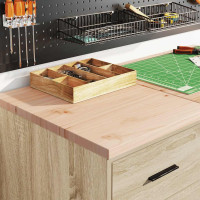 Produktbild för Garageskåp Sonoma ek 40x51x85 cm massiv trä furu