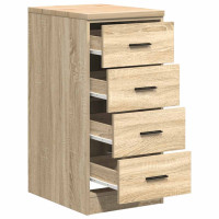 Produktbild för Garageskåp Sonoma ek 40x51x85 cm massiv trä furu