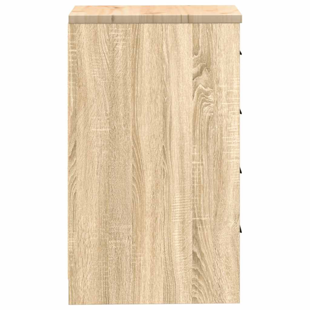 Produktbild för Garageskåp Sonoma ek 40x51x85 cm massiv trä furu