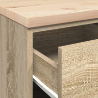 Produktbild för Garageskåp Sonoma ek 40x51x85 cm massiv trä furu