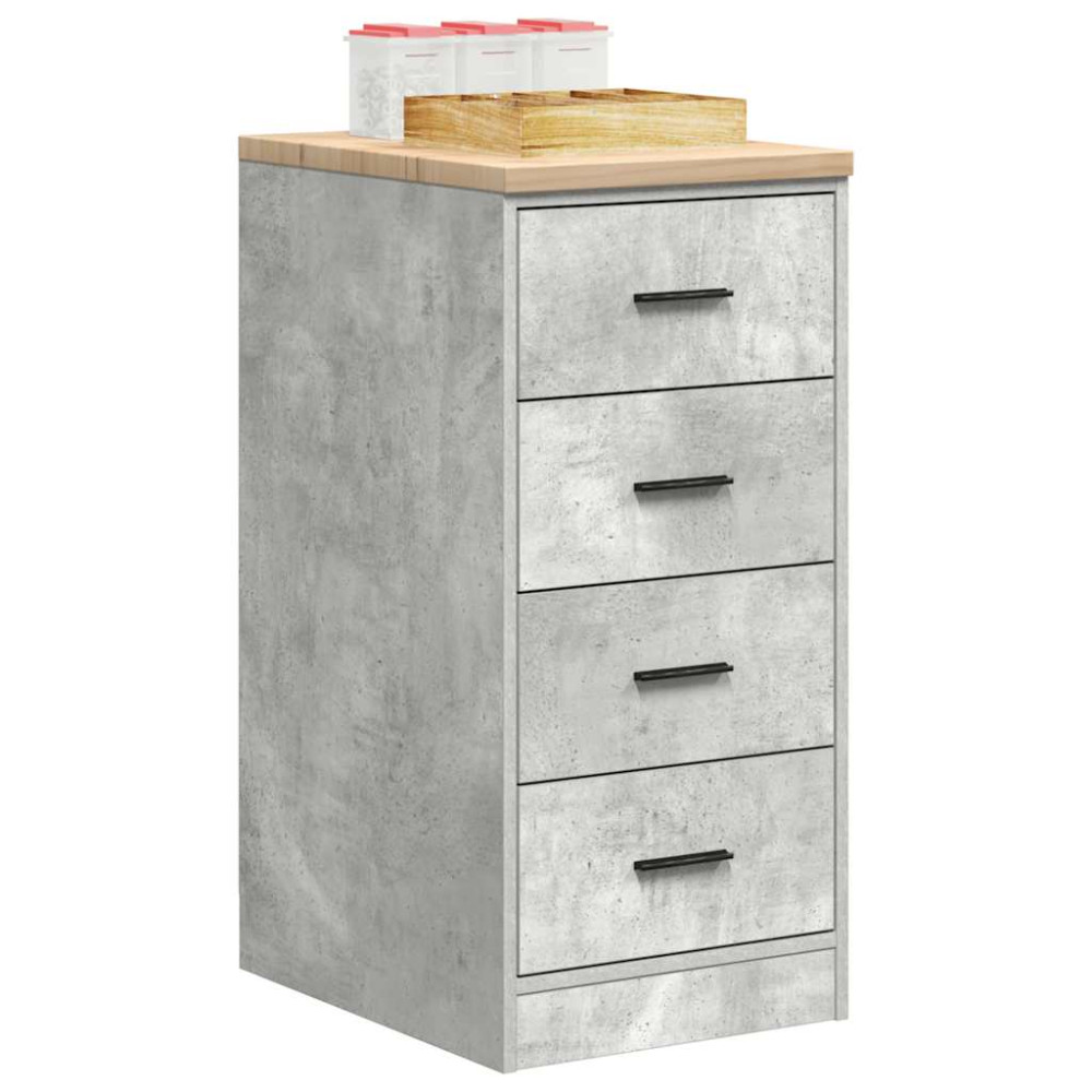 Produktbild för Förvaringsskåp för garage Betonggrå 40x51x85cm massivt trä furu