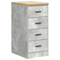 Produktbild för Förvaringsskåp för garage Betonggrå 40x51x85cm massivt trä furu