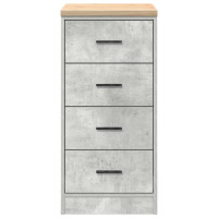 Produktbild för Förvaringsskåp för garage Betonggrå 40x51x85cm massivt trä furu