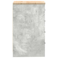 Produktbild för Förvaringsskåp för garage Betonggrå 40x51x85cm massivt trä furu