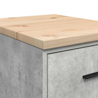 Produktbild för Förvaringsskåp för garage Betonggrå 40x51x85cm massivt trä furu