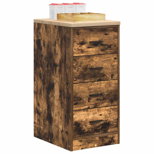 vidaXL Garageskåp Sonoma ek 40x51x85 cm massiv trä furu