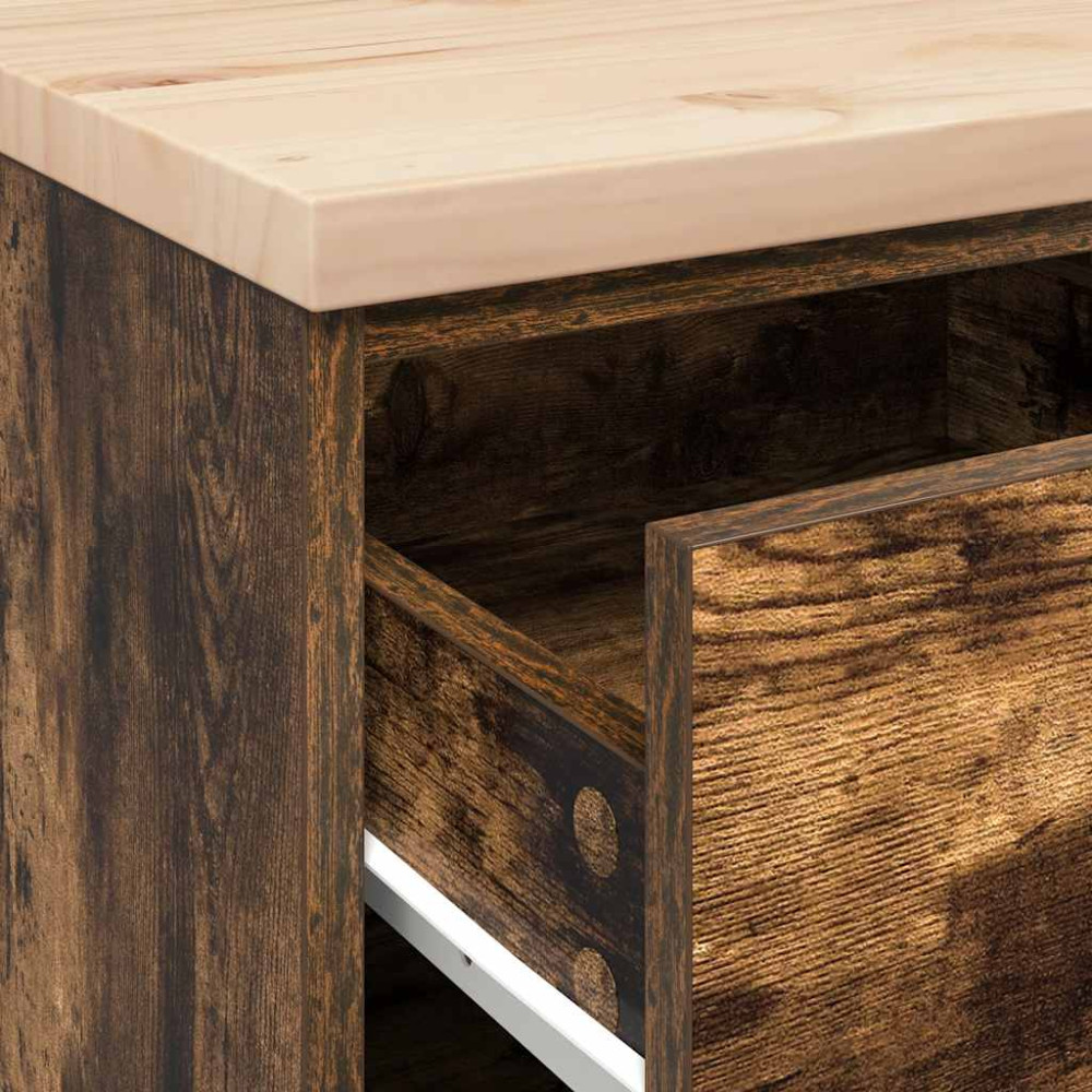 Produktbild för Garageskåp Sonoma ek 40x51x85 cm massiv trä furu
