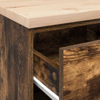 Produktbild för Garageskåp Sonoma ek 40x51x85 cm massiv trä furu
