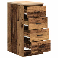 Produktbild för Garageskåp gammalt trä 40x51x85 cm massivt trä furu
