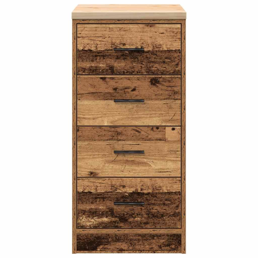 Produktbild för Garageskåp gammalt trä 40x51x85 cm massivt trä furu