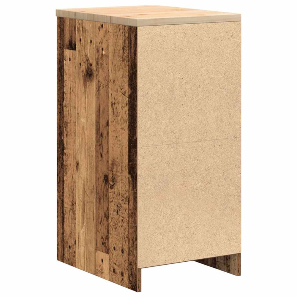 Produktbild för Garageskåp gammalt trä 40x51x85 cm massivt trä furu
