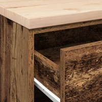 Produktbild för Garageskåp gammalt trä 40x51x85 cm massivt trä furu