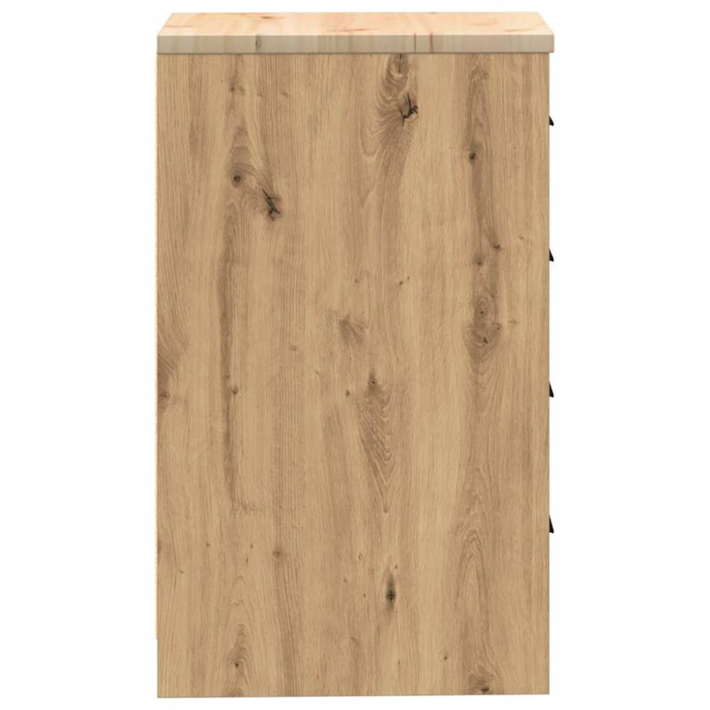 Produktbild för Förvaringsskåp för garage hantverksmässig ek 40x51x85 cm