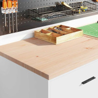 Produktbild för Förvaringsskåp för garage vit 60x51x85 cm massivt trä furu