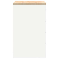 Produktbild för Förvaringsskåp för garage vit 60x51x85 cm massivt trä furu