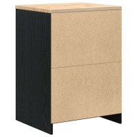 Produktbild för Garageskåp svart 60x51x85 cm massiv trä furu