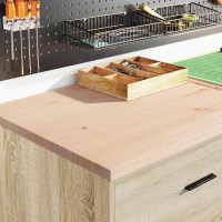Produktbild för Garageskåp Sonoma ek 60x51x85 cm massiv trä furu