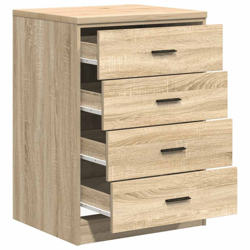Produktbild för Garageskåp Sonoma ek 60x51x85 cm massiv trä furu