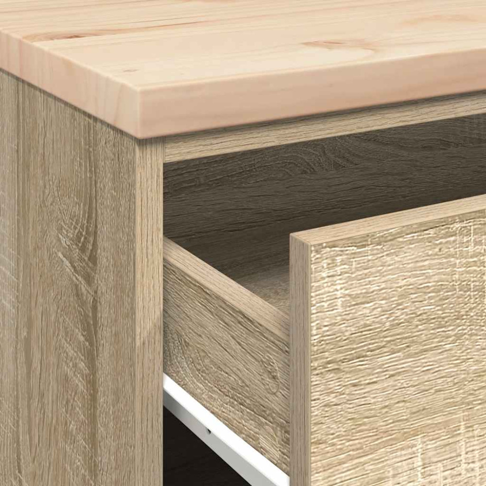 Produktbild för Garageskåp Sonoma ek 60x51x85 cm massiv trä furu