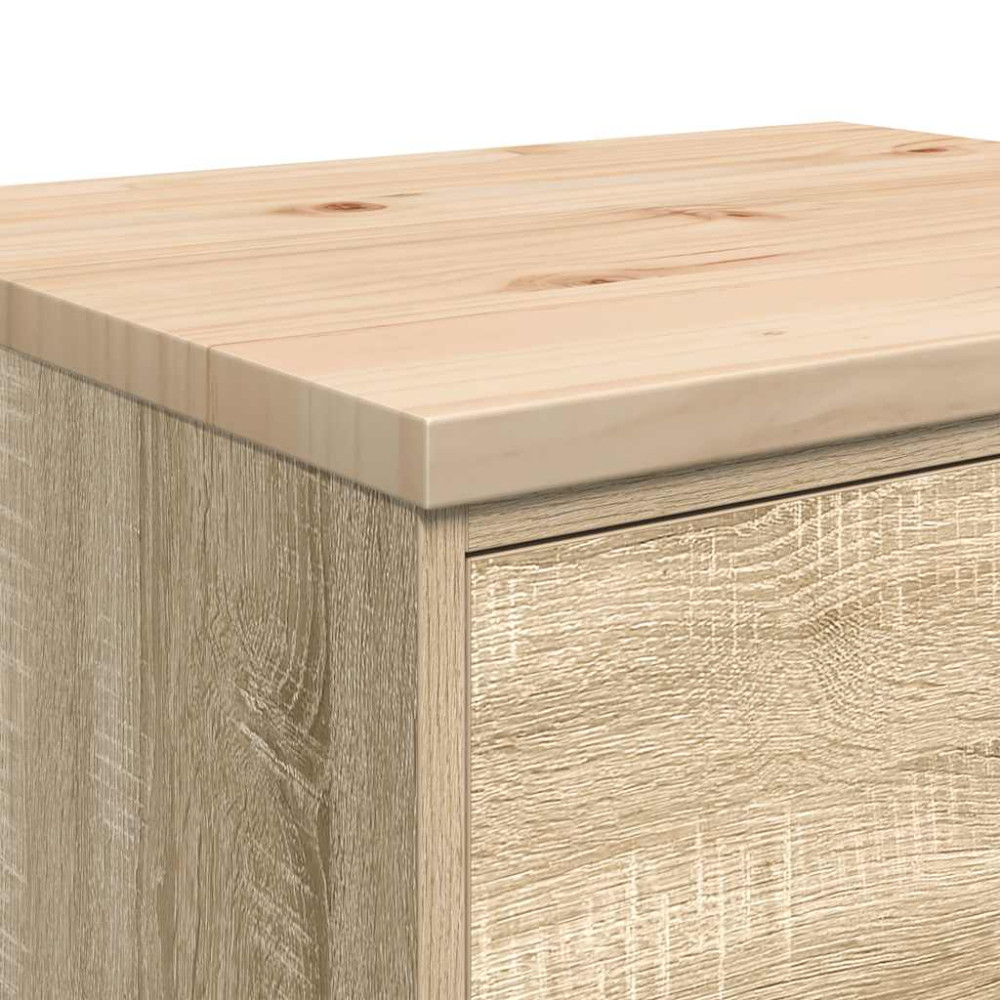 Produktbild för Garageskåp Sonoma ek 60x51x85 cm massiv trä furu