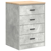Produktbild för Förvaringsskåp för garage Betonggrå 60x51x85cm massivt trä furu