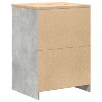 Produktbild för Förvaringsskåp för garage Betonggrå 60x51x85cm massivt trä furu