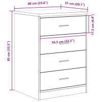 Produktbild för Garageskåp Sonoma ek 60x51x85 cm massiv trä furu
