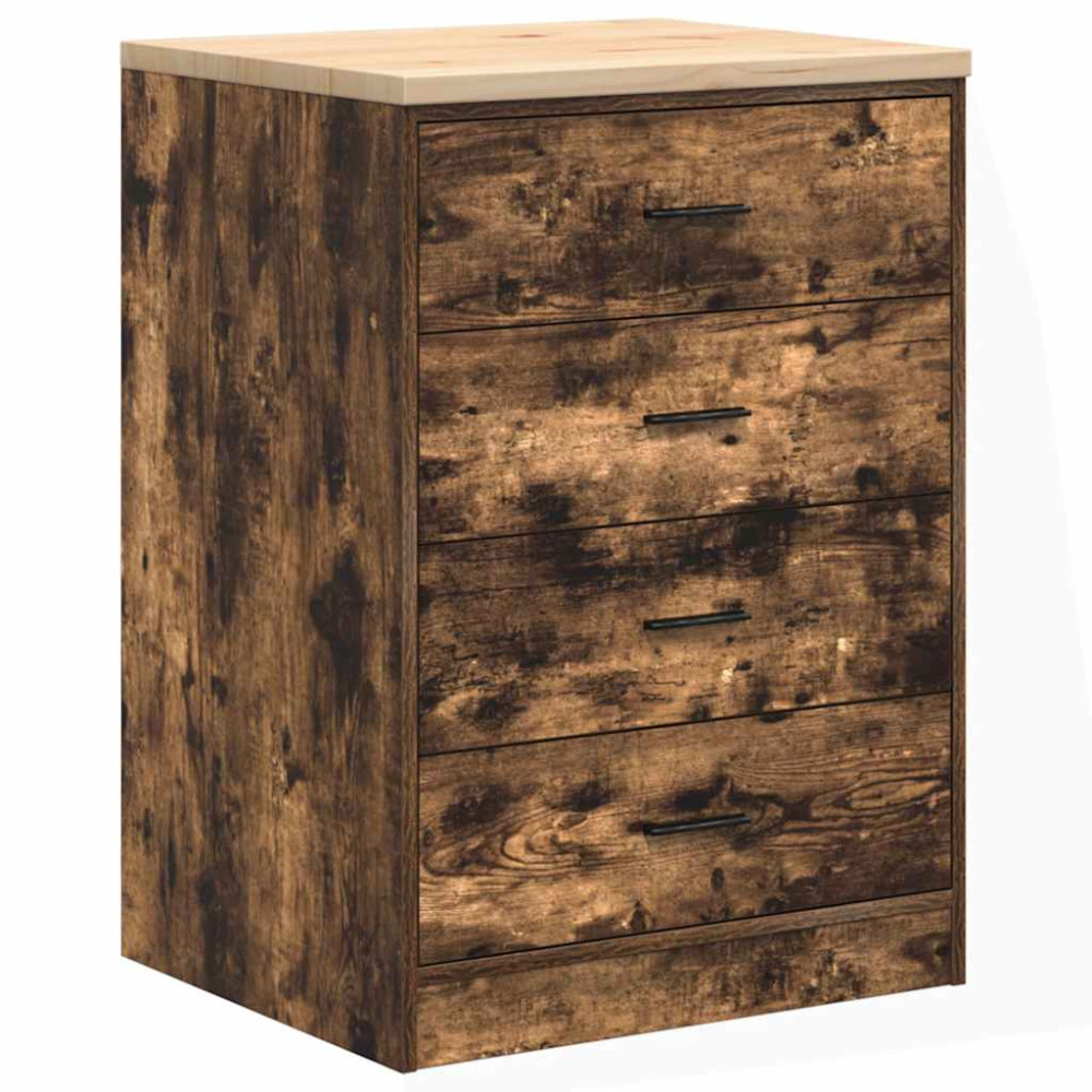 Produktbild för Garageskåp Sonoma ek 60x51x85 cm massiv trä furu