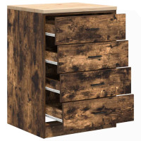 Produktbild för Garageskåp Sonoma ek 60x51x85 cm massiv trä furu