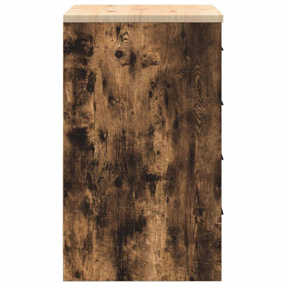 Produktbild för Garageskåp Sonoma ek 60x51x85 cm massiv trä furu