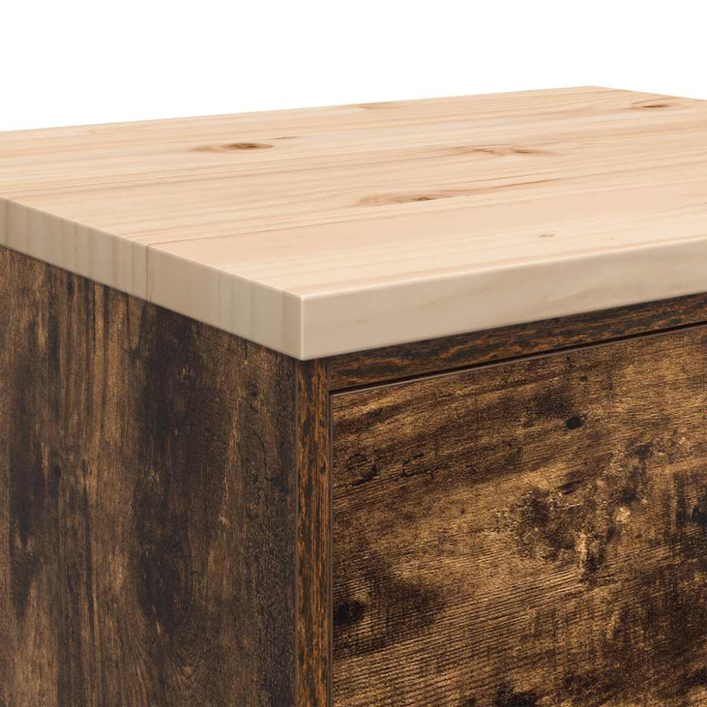 Produktbild för Garageskåp Sonoma ek 60x51x85 cm massiv trä furu