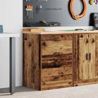 Produktbild för Garageskåp gammalt trä 60x51x85 cm massivt trä furu