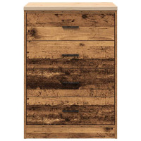 Produktbild för Garageskåp gammalt trä 60x51x85 cm massivt trä furu
