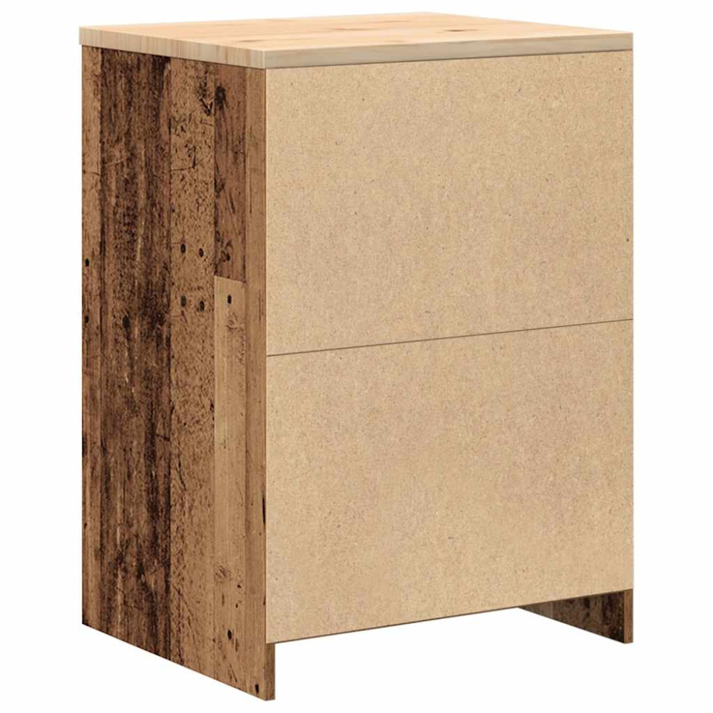 Produktbild för Garageskåp gammalt trä 60x51x85 cm massivt trä furu