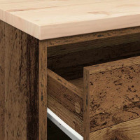 Produktbild för Garageskåp gammalt trä 60x51x85 cm massivt trä furu