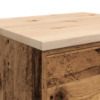 Produktbild för Garageskåp gammalt trä 60x51x85 cm massivt trä furu