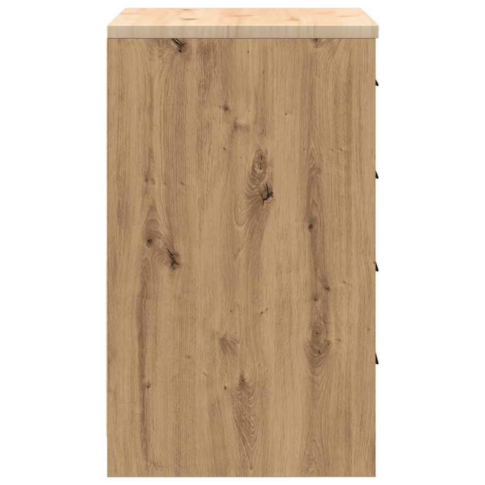 Produktbild för Förvaringsskåp för garage hantverksmässig ek 60x51x85 cm