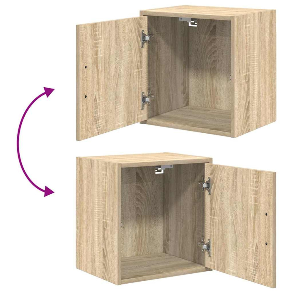 Produktbild för Väggskåp för garage 2 st, Sonoma ek konstruerat trä