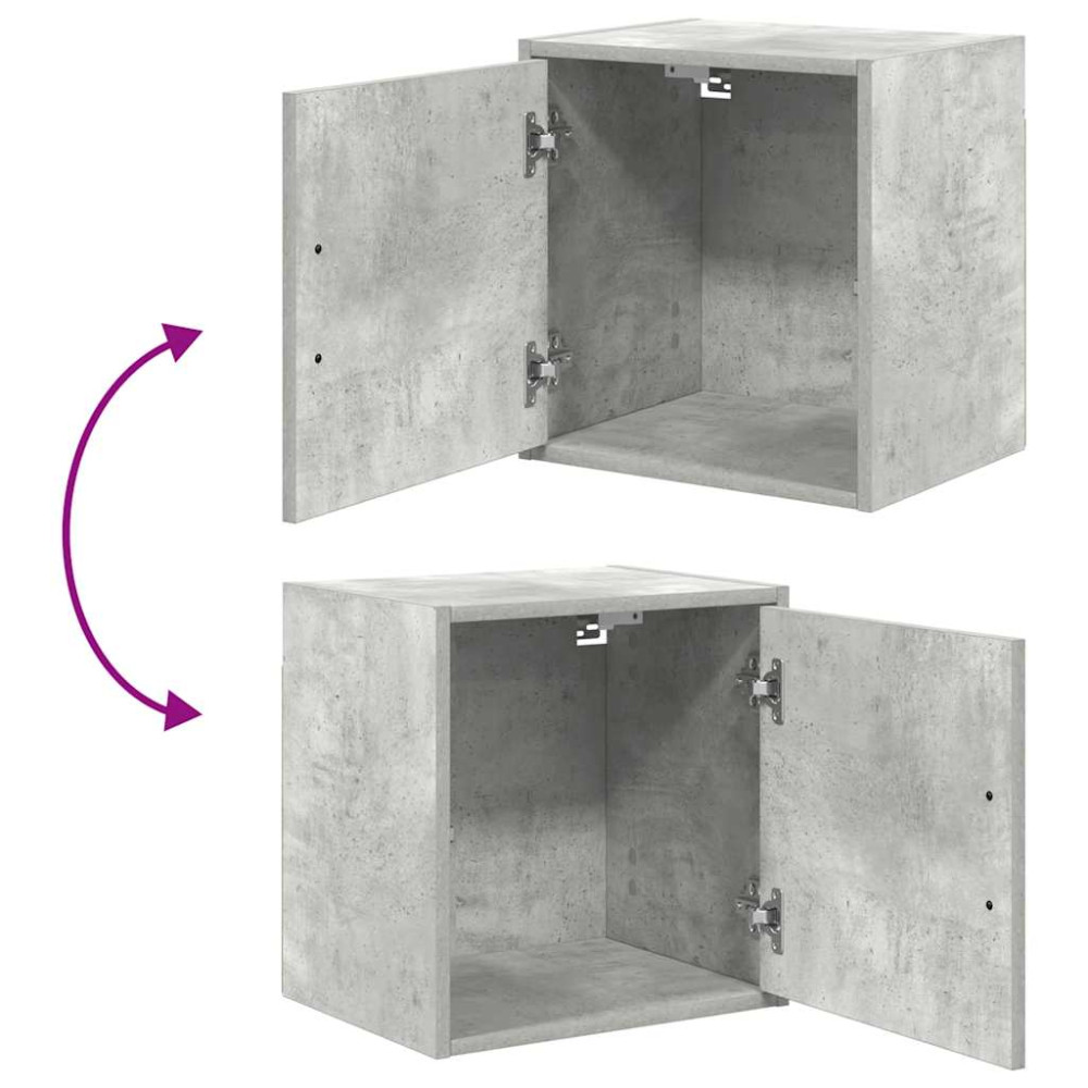 Produktbild för Väggskåp för garage betonggrå konstruerat trä