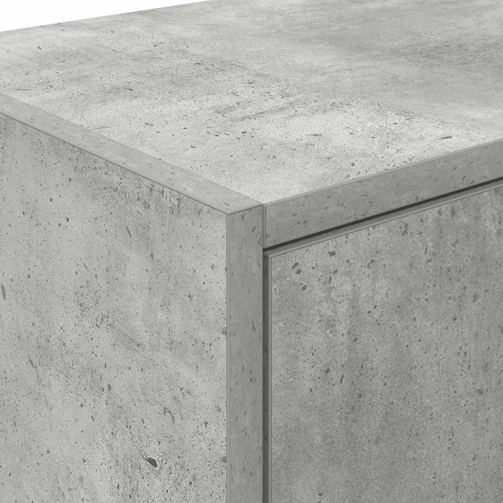 Produktbild för Väggskåp för garage 2 st, betong, grå konstruerat trä