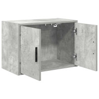 Produktbild för Väggskåp för garage betonggrå konstruerat trä