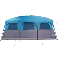 Produktbild för Familjetält cabin 10 personer blå vattentätt