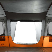 Produktbild för Familjetält tunnel 16 personer grå vattentätt