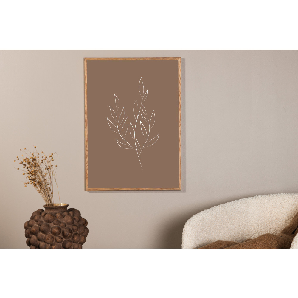 Produktbild för Drawed leaf Poster