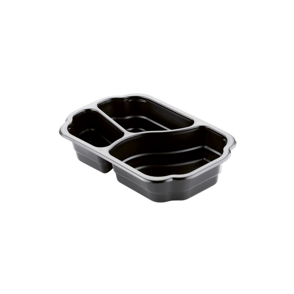 Produktbild för DUNIform 3-fack takeaway PP svart 246/fp