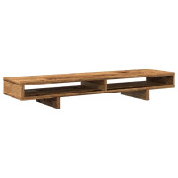Produktbild för Skärmställ åldrat trä 100x27x15 cm konstruerat trä