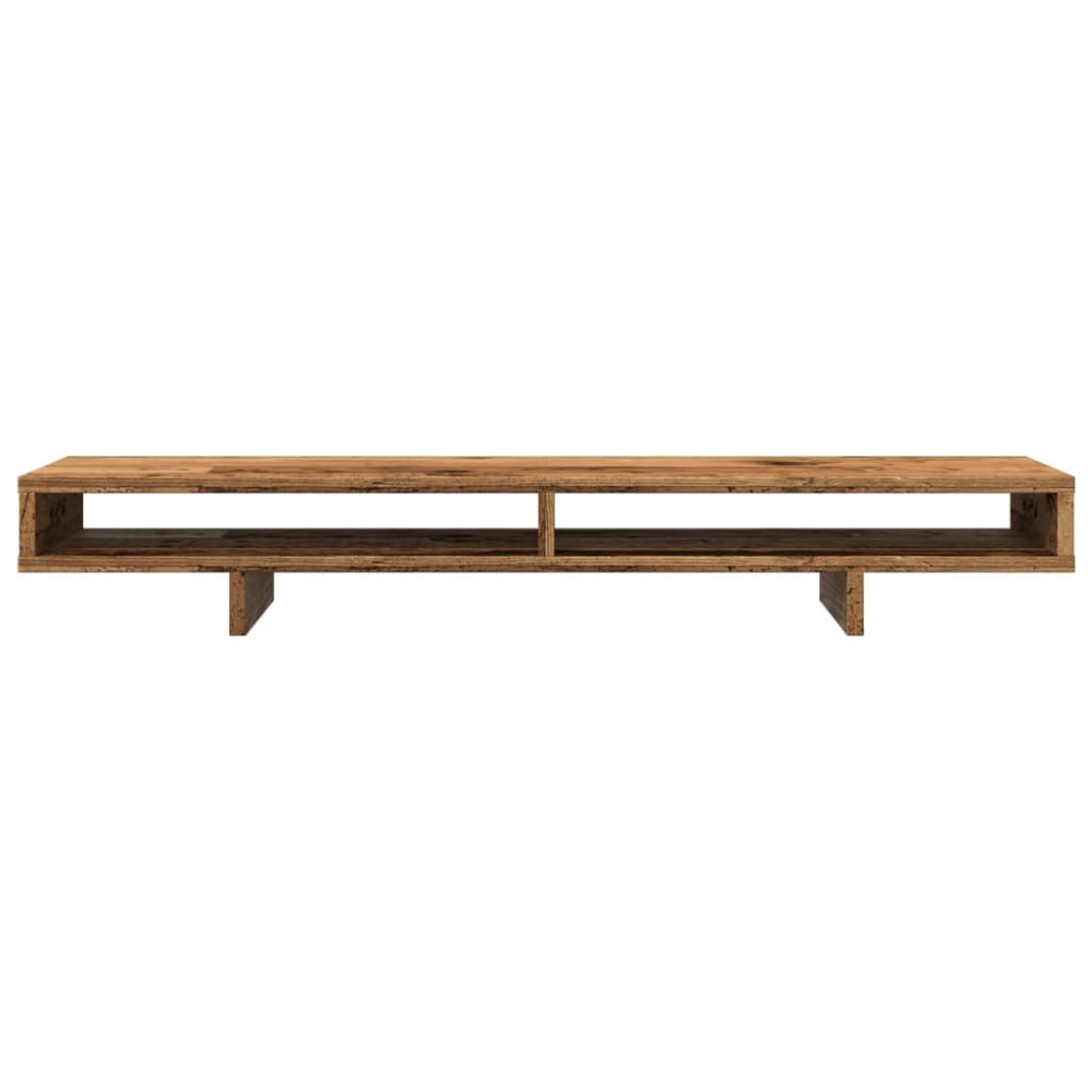 Produktbild för Skärmställ åldrat trä 100x27x15 cm konstruerat trä