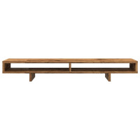 Produktbild för Skärmställ åldrat trä 100x27x15 cm konstruerat trä